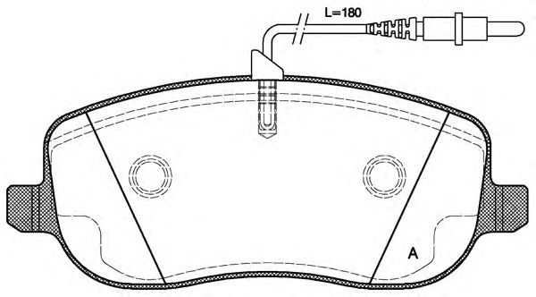 Комплект тормозных колодок, дисковый тормоз BPA0879.12
