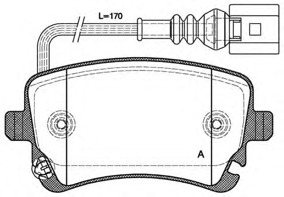 Комплект тормозных колодок, дисковый тормоз BPA0897.11