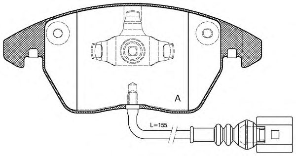 Комплект тормозных колодок, дисковый тормоз BPA1030.01