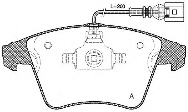 Комплект тормозных колодок, дисковый тормоз BPA1045.01