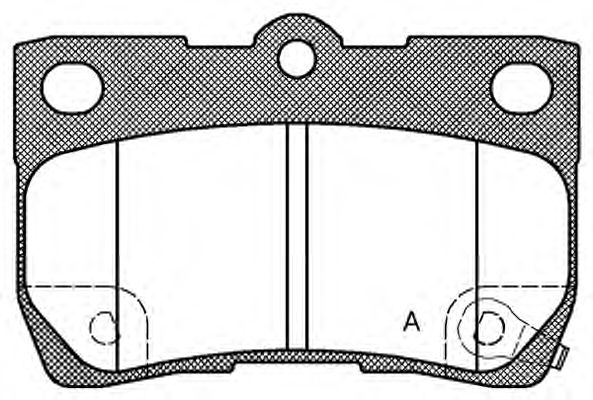 Комплект тормозных колодок, дисковый тормоз BPA1181.02
