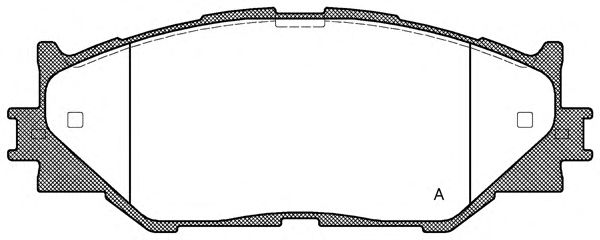 Комплект тормозных колодок, дисковый тормоз BPA1201.00