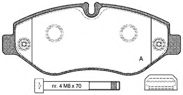 Комплект тормозных колодок, дисковый тормоз BPA1245.10