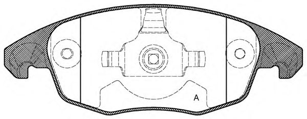 Kit de plaquettes de frein, frein à disque BPA1248.00