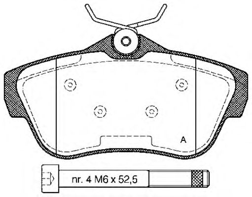 Kit de plaquettes de frein, frein à disque BPA1299.00