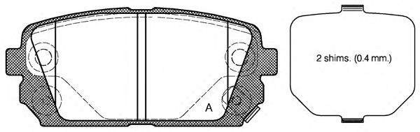 Комплект тормозных колодок, дисковый тормоз BPA1303.02