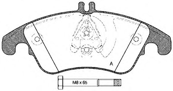 Комплект тормозных колодок, дисковый тормоз BPA1304.00
