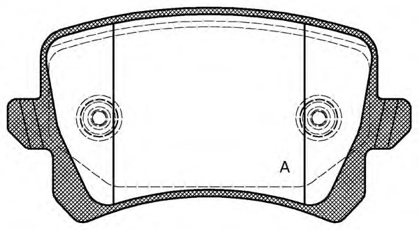 Комплект тормозных колодок, дисковый тормоз BPA1342.00