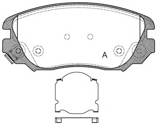 Комплект тормозных колодок, дисковый тормоз BPA1385.02