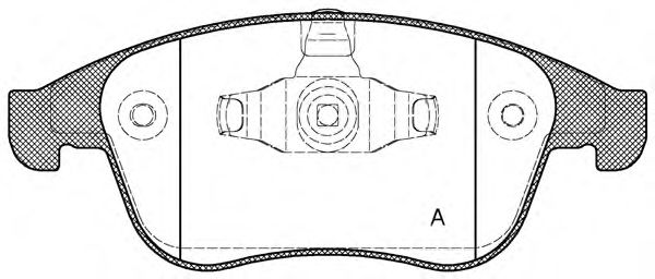 Комплект тормозных колодок, дисковый тормоз BPA1389.00