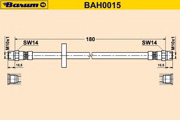 Tubo flexible de frenos BAH0015