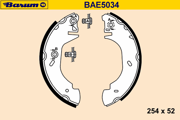 Jogo de maxilas de travão BAE5034