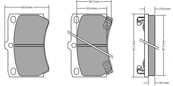 Комплект тормозных колодок, дисковый тормоз FBP-0300