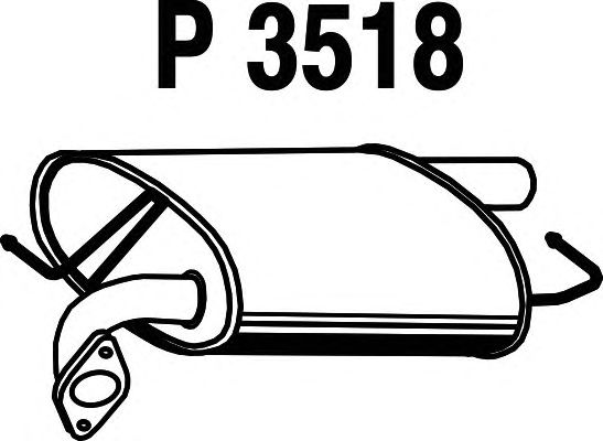 Silencieux arrière P3518