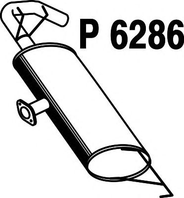 Глушитель выхлопных газов конечный P6286