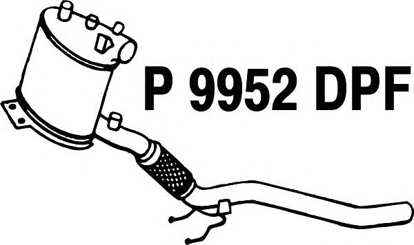 Filtro antiparticolato / particellare, Impianto gas scarico P9952DPF