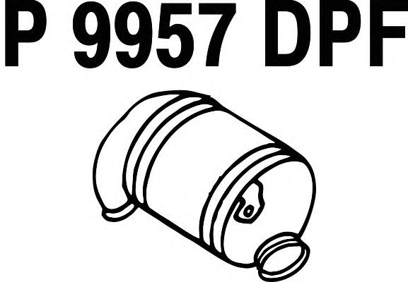 Kurum/Partikül filtresi, Egzoz sistemi P9957DPF