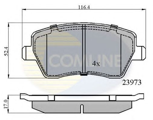 Комплект тормозных колодок, дисковый тормоз CBP0984