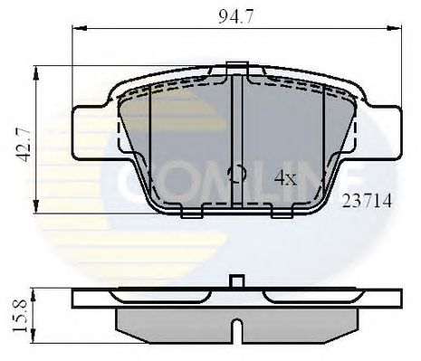 Комплект тормозных колодок, дисковый тормоз CBP01039