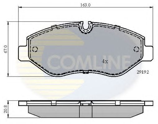 Комплект тормозных колодок, дисковый тормоз CBP01555
