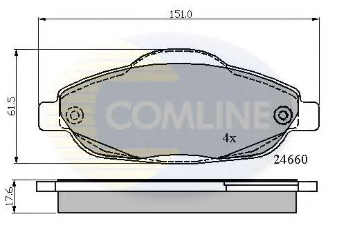Комплект тормозных колодок, дисковый тормоз CBP01765