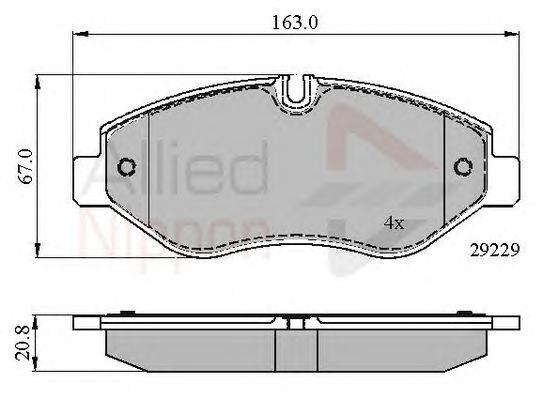 Brake Pad Set, disc brake ADB01616