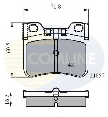 Комплект тормозных колодок, дисковый тормоз CBP0771