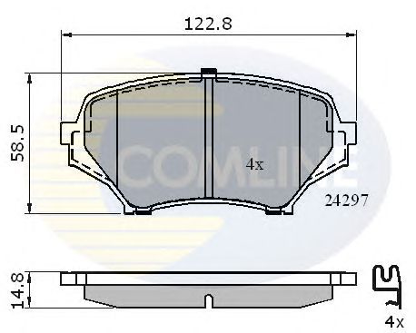 Комплект тормозных колодок, дисковый тормоз CBP31631