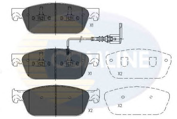 Комплект тормозных колодок, дисковый тормоз CBP16002