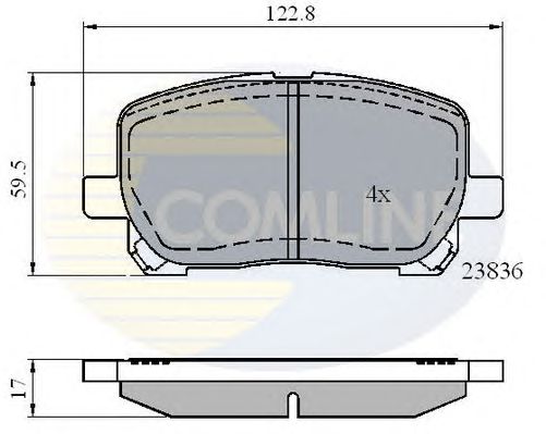 Комплект тормозных колодок, дисковый тормоз CBP01132
