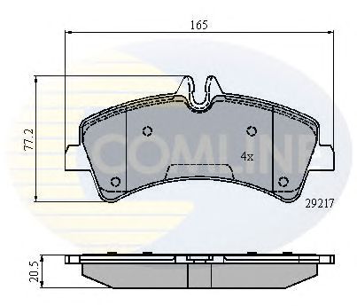 Комплект тормозных колодок, дисковый тормоз CBP01575