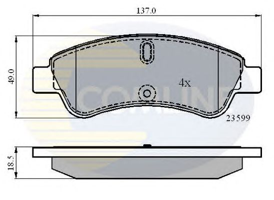 Комплект тормозных колодок, дисковый тормоз CBP01033
