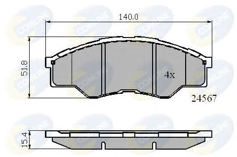 Комплект тормозных колодок, дисковый тормоз CBP01773