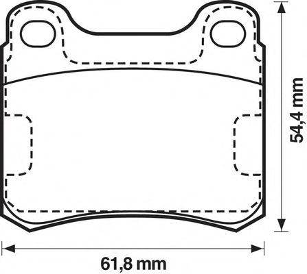 Комплект тормозных колодок, дисковый тормоз 571344S