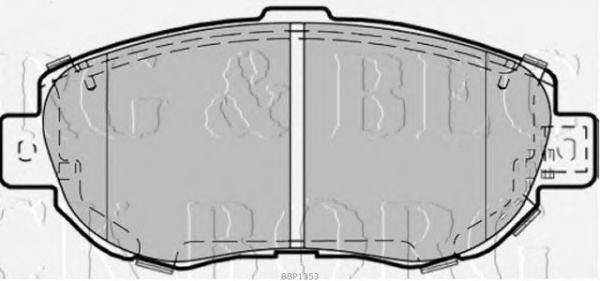 Комплект тормозных колодок, дисковый тормоз BBP1353