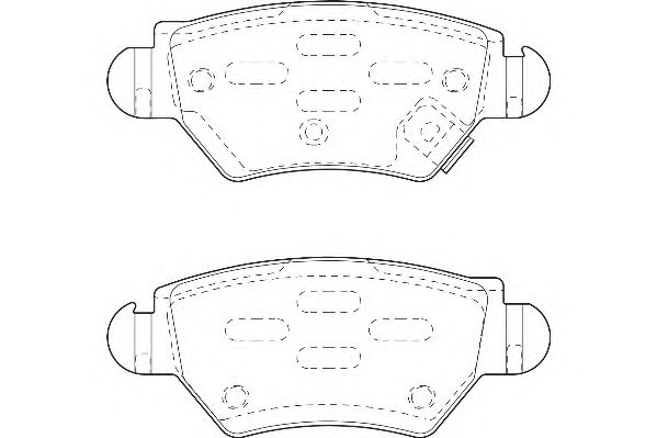 Комплект тормозных колодок, дисковый тормоз WBP23052A