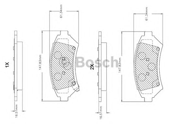 Комплект тормозных колодок, дисковый тормоз F 03B 150 046