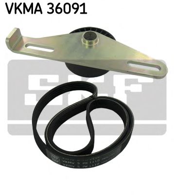 Juego de correas trapeciales poli V VKMA 36091
