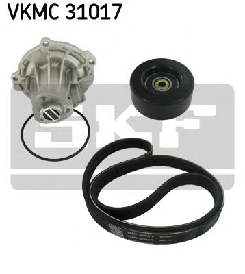 Water Pump + V-Ribbed Belt Kit VKMC 31017