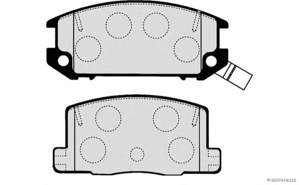 Kit de plaquettes de frein, frein à disque J3612009