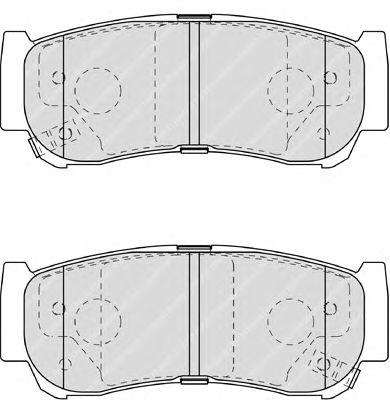 Комплект тормозных колодок, дисковый тормоз FDB1910