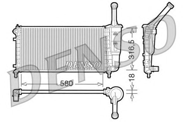 Radiator, engine cooling DRM13011