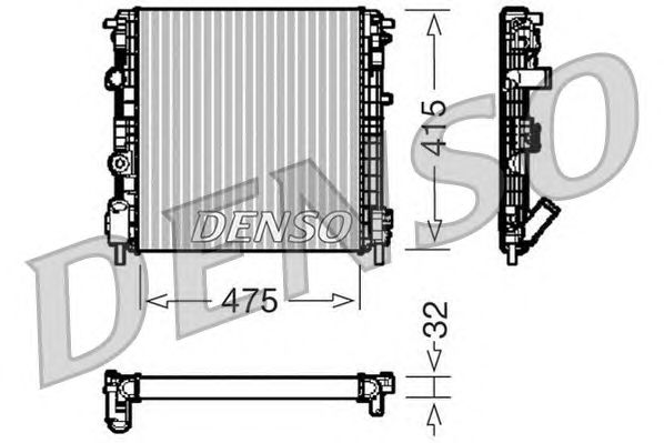 Radiador, refrigeración del motor DRM23015