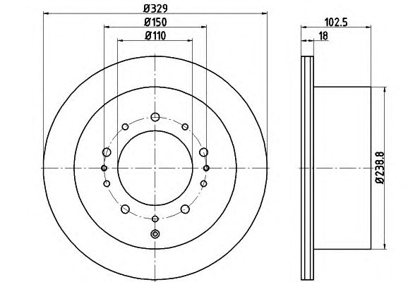 Тормозной диск MDC1871