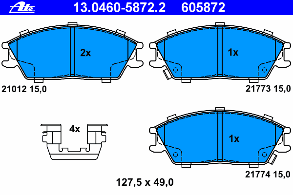 Kit de plaquettes de frein, frein à disque 13.0460-5872.2
