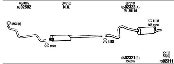 Uitlaatsysteem FO85011A
