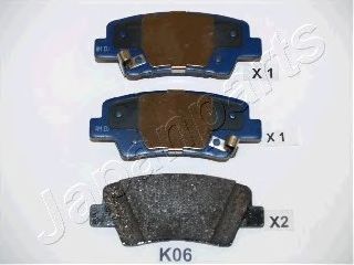 Комплект тормозных колодок, дисковый тормоз PP-K06AF
