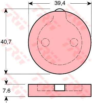 Комплект тормозных колодок, дисковый тормоз GDB166