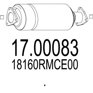 Сажевый / частичный фильтр, система выхлопа ОГ 17.00083