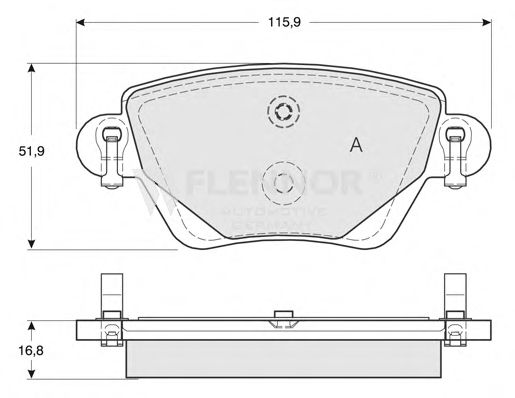 Комплект тормозных колодок, дисковый тормоз FB210458